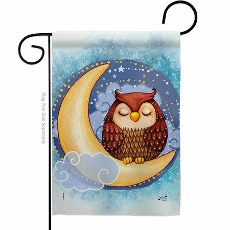 PATIO TRASERO Midnight Owl Animals Bird 13 x 18.5 in. Double-Sided Decorative Vertical Garden Flags for PA3920124